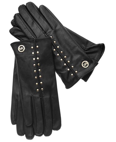 michael kors women's gloves leather|studded leather gloves.